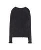 Syupeodeulai W Washed Slit Knit Long Sleeve Dark Gray