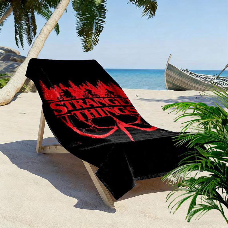 stranger things Print Beach Towel, Large Soft Quick Dry Towel for Beach Camping Swimming