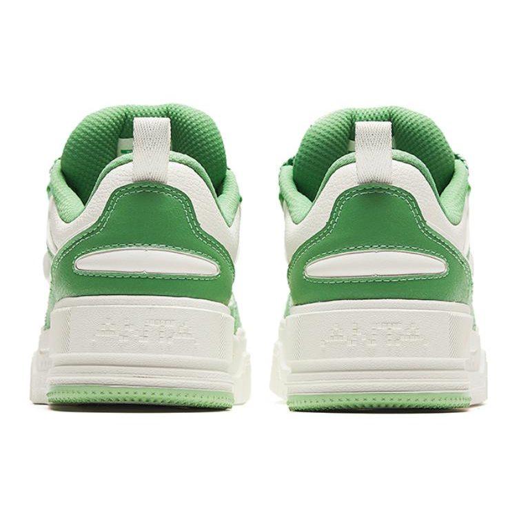 Anta Slightly Sweet Puffy Shoes Slip Resistant Low Top Skateboard Shoes Women's Green White 922348001-6