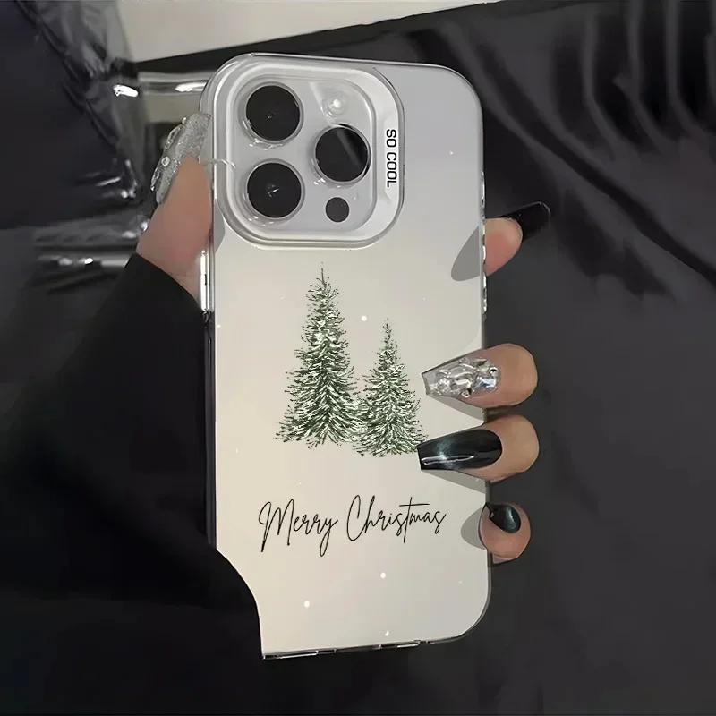Christmas Tree Snow Deer Phone Case for Samsung Galaxy S25 S24 S23 Ultra Plus 5G S21 FE A16 A55 A54 A15 A14 A35 A34 Y2K Cover