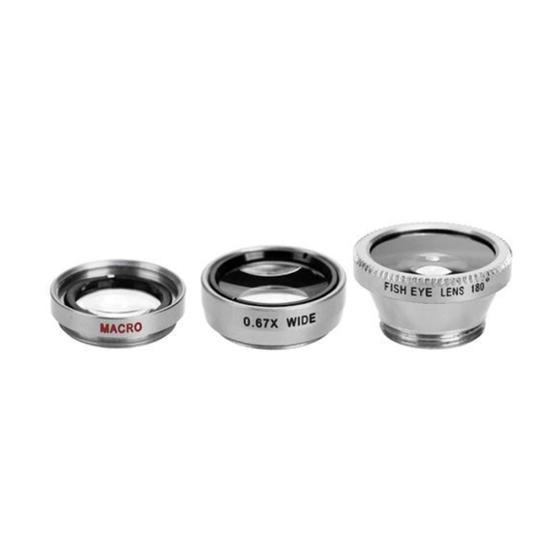 3 in 1 Camera Fish Eye Mobile Phone Macro Super Wide Angle Lens