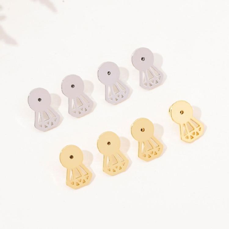 4 Stück Ohrringverschlüsse Verriegelbare Ohrringteile Ohrstecker Diamantenform Ohrschmuck Zubehör Bieten Verbesserte Stabilität