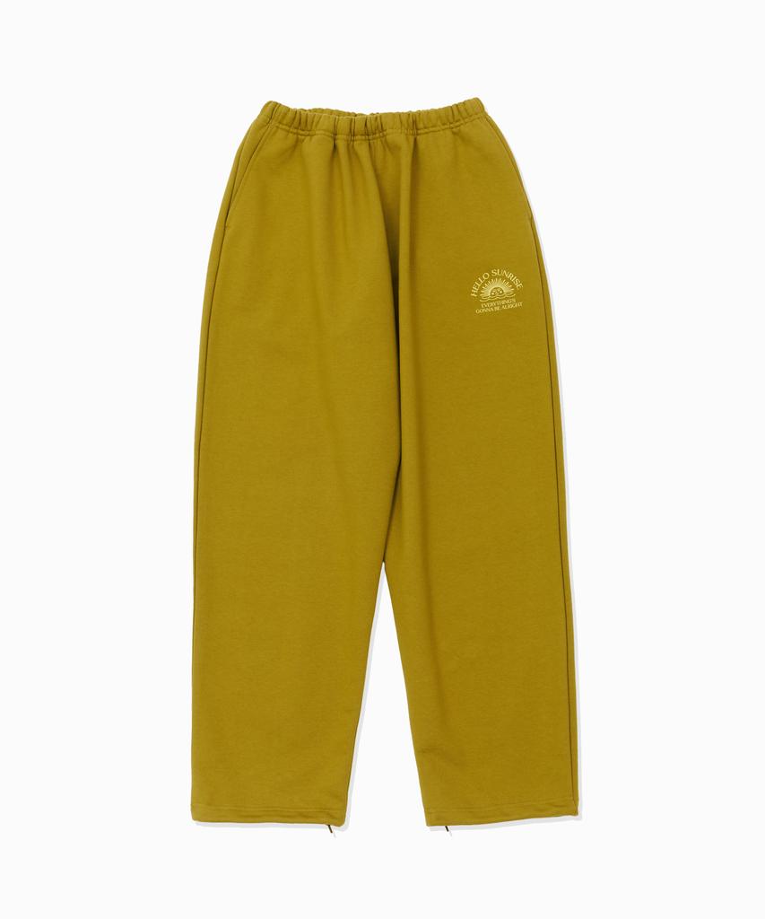 HELLO SUNRISE Hs Logo Wide Sweatpants_Olive