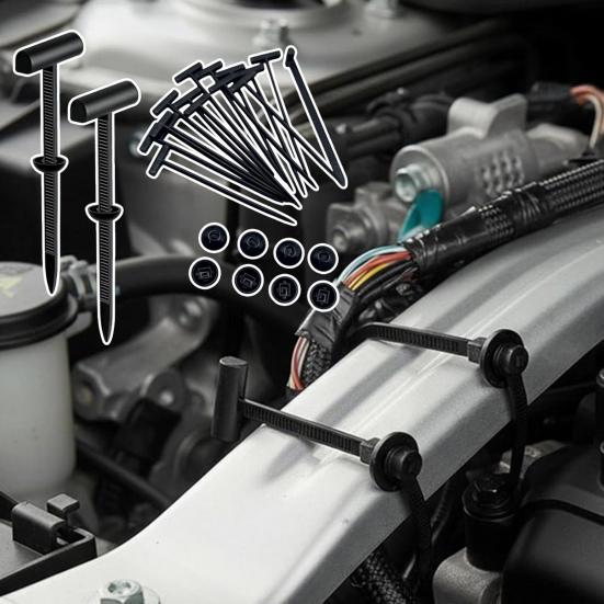 Heavy Duty Nylon Zip Ties Self-Locking Cable Ties for Automotive Repair Multi-Purpose Fasteners for Home & Outdoor Use