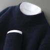 Men's 100% Pure Wool High-Collar Thick Knit Business Pullover Sweater