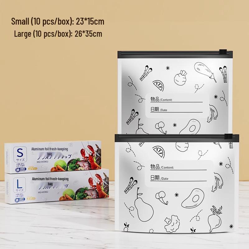 Potravinářské hliníkové fóliové zipové úložné sáčky pro uchovávání čerstvosti, mrazení masa a zeleniny