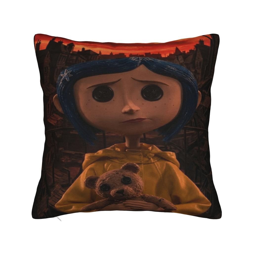 Horror Cartoon C-Coraline Pillow Case Novelty Pillow Cover Graphic Pillowcases For Wedding Party Home Decor