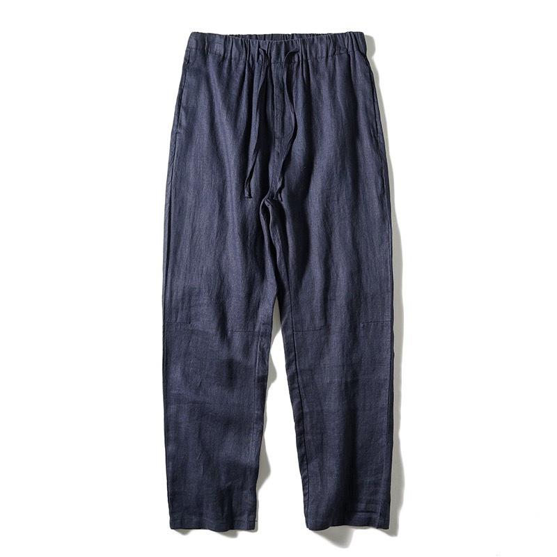 Premium Linen Japanese Loose Straight Casual Cropped Pants - Breathable, Comfortable, and Versatile.