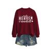 MAKE HEART Graphic Print Loose Fit Crewneck Long Sleeve Sweatshirt Women
