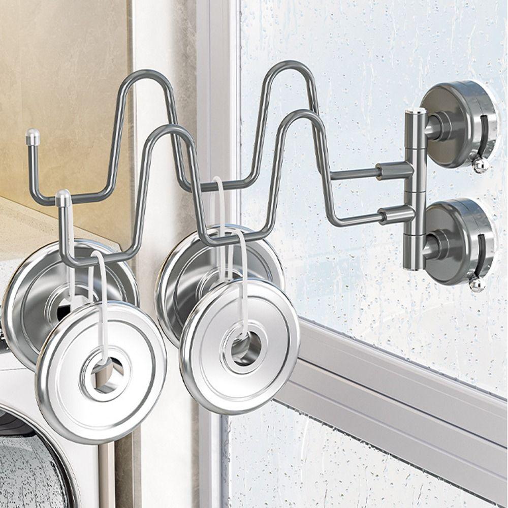 Waterproof Suction Cup Shoe Drying Rack Double-layer Wall Mounted Shoe Holder  Balcony