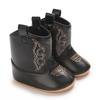 Fashionable and popular Rubber baby shoes Western denim midsole boots autumn and winter warm and anti slip casual walking shoes