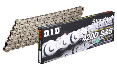 D.I.D 420D-096RB Motorcycle Chain with Clip Joint, Silver