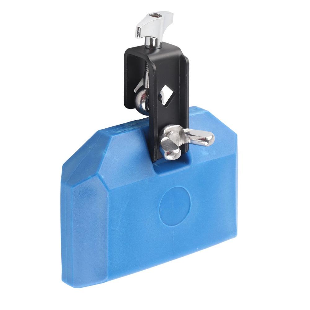 Blue+Yellow Percussion Block ABS+Metal Musical Instrument Accessories Plastic Cowbell Music Party