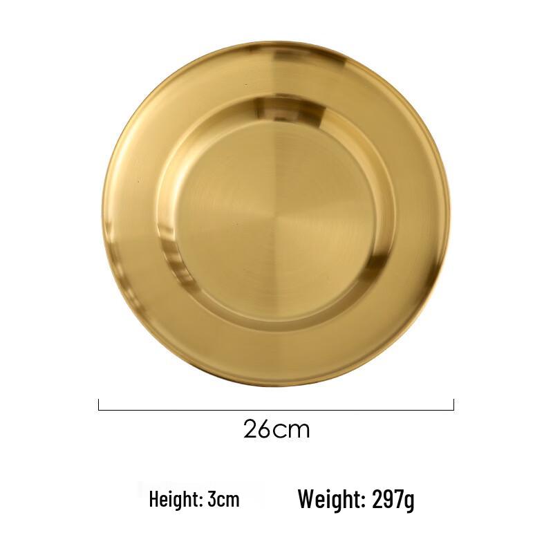 UOTUO Stainless Steel Deep Dish Plate