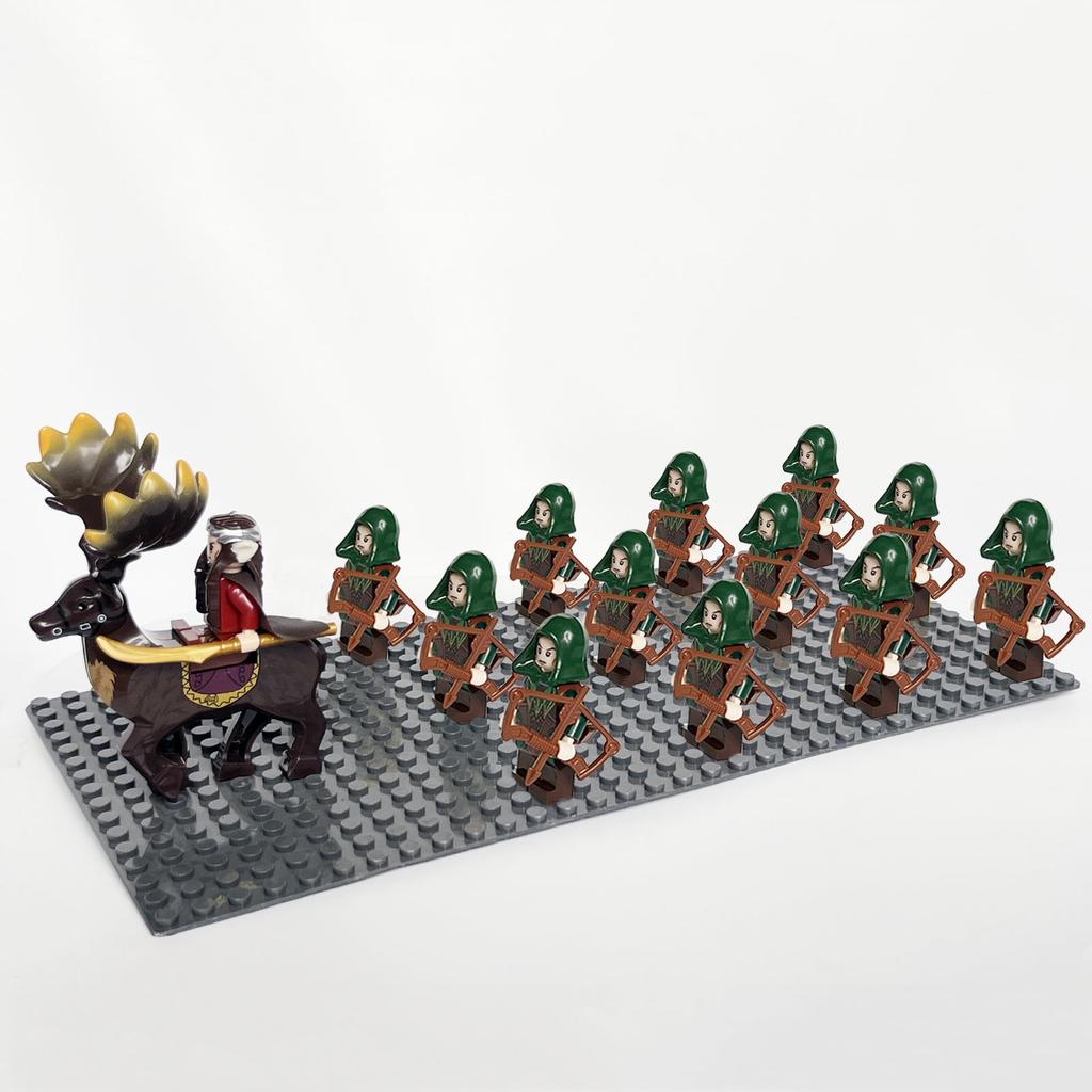 13PCS/lot Dark King Sauron Angmar of Orcs and Uruk Hai Elf Archers Army Mini Figures With Weapons  Building Bricks Blocks Toys