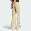 Adidas Womens Fustl Pants Solid Color Split Hem Flared Knit Sports Pants Women Pants Light-Khaki IZ0599