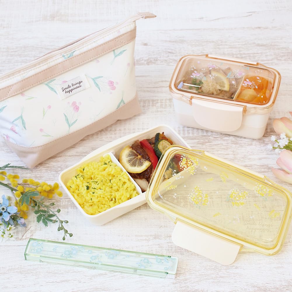 LaboClip Dome Lunch Container, 1 Tier, Mellow Days, Tulip, A24-ZLB1-TU