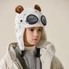 Kids' Winter Aviator Hat with Goggles, Ear Protection, and Plush Lining for Warmth and Wind Resistance.