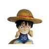ONE PIECE periphery, sitting straw hat childhood Luffy figure, animation Nautical King car desktop chassis small ornament