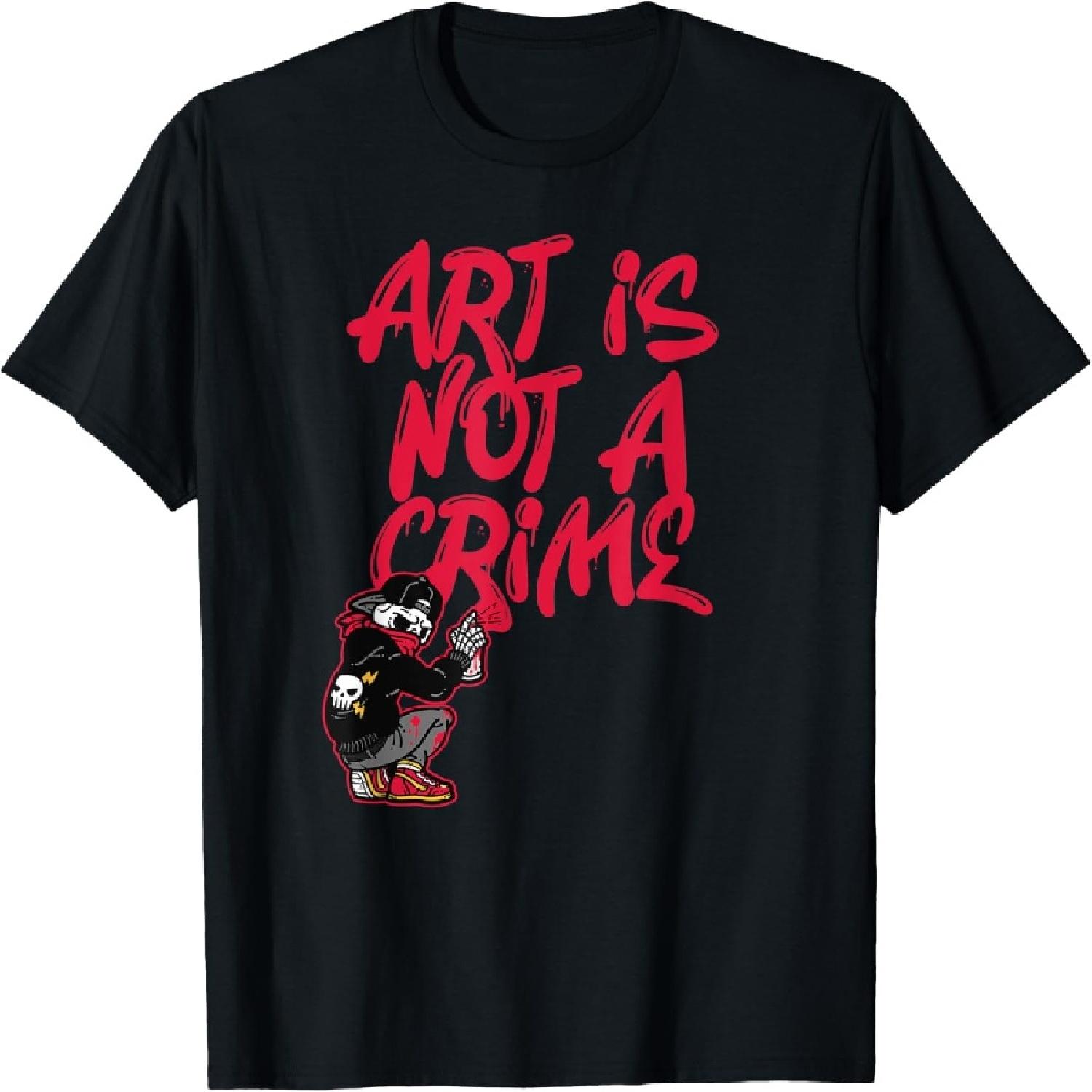 

Art Is Not a Crime Graffiti Street Art Tagger Skeleton T-Shirt XXXXXL різнокольоровий