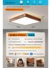 North American Black Walnut LED Ceiling Light - Full Spectrum Eye Protection, New Chinese Style, Square Design for Home Decor