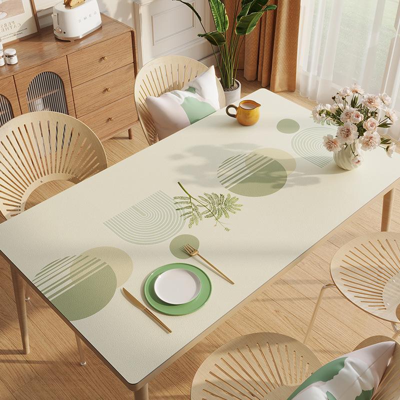 Cartoon Tablecloth Pvc Waterproof, Oil-Proof And Anti-Scalding Leave-In Table Mat Leather Tablecloth Dining Table Mat Coffee Table Mat