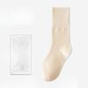 Female Spring and Summer Pure Color Deodorant Sweat Absorption Breathable In The Tube Pile Pile Cotton Socks