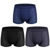 Men Summer Thin Ice Silk Shorts Panties Breathable Hollow Mesh U-convex Mid-rise Solid
