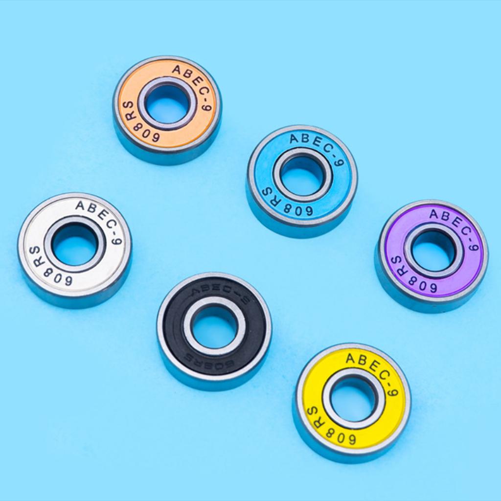 608RS9 Steel Skateboard Bearings, Highfunctional Replacement Parts for And Skating