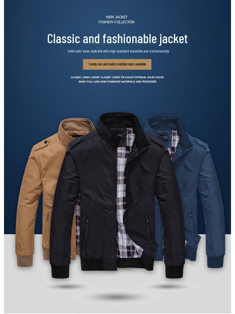 2022 Herren Casual Übergröße Frühlingsjacke für reife Erwachsene – Europäische Passform