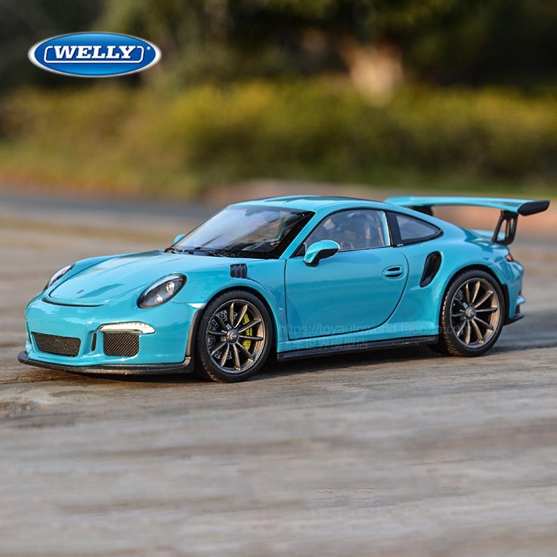 

WELLY 1:24 Porsche 911 GT3 RS 2016 Alloy Car Model Diecasts & Toy Vehicles Collect Car Toy Boy Birthday gifts чорний