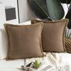 1PC Solid Color Throw Pillow Cover 45X45cm Cozy Linen Home Bedroom House Office Square Pillowcase Funda Cojin