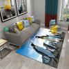 Antarctica Penguin Pattern Carpet Cute Animal Large Carpet for Living Room Bedroom Decor Area Mats Bathroom Non-slip Mat Carpet