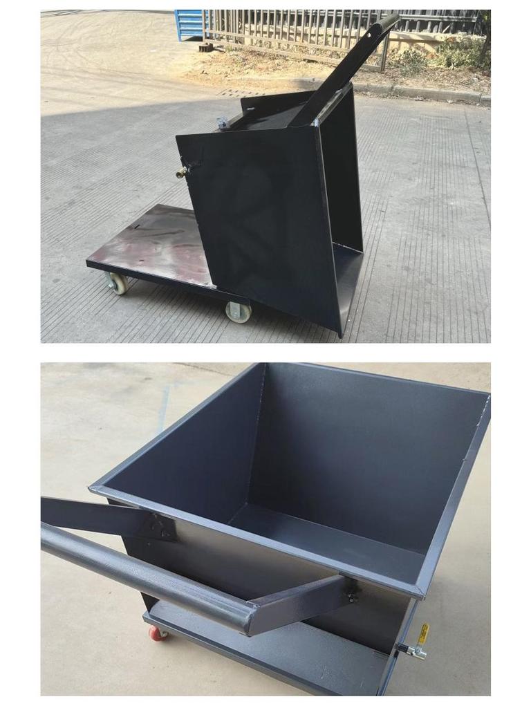 Heavy-Duty Industrial Swarf Car: Thickened Tipper-Type Chip Conveyor for Workshop Waste and Iron Chip Discharge.