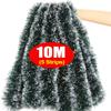 Christmas Tinsel Ribbons Green Cane Ribbon Garland Xmas Tree Hanging Pendent Wreath Ornaments New Year Party Home Decoration