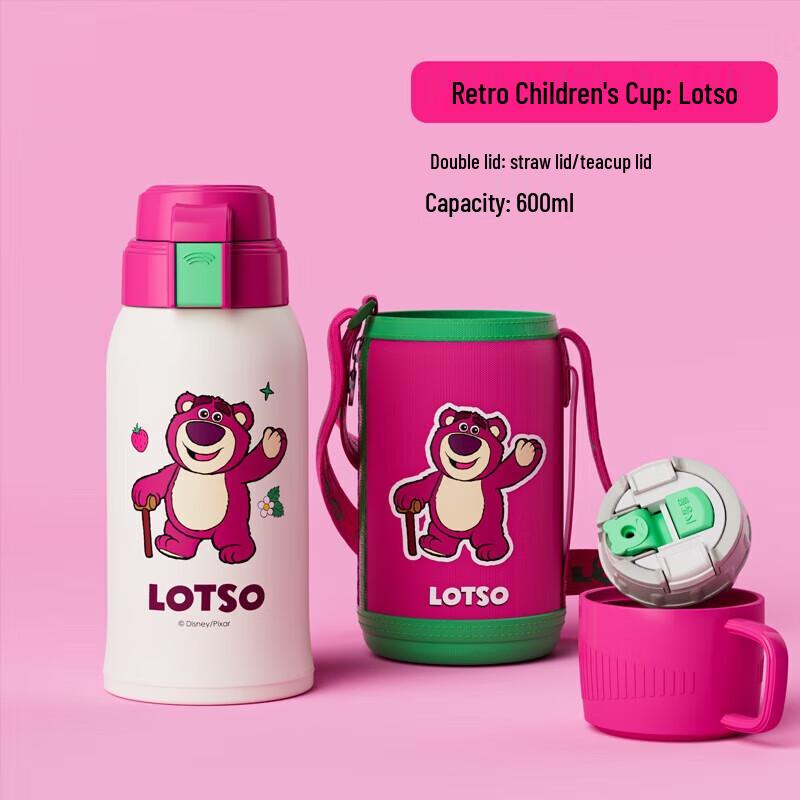 BEDDYBEAR Strawberry Bear Kids Stainless Steel Water Bottle