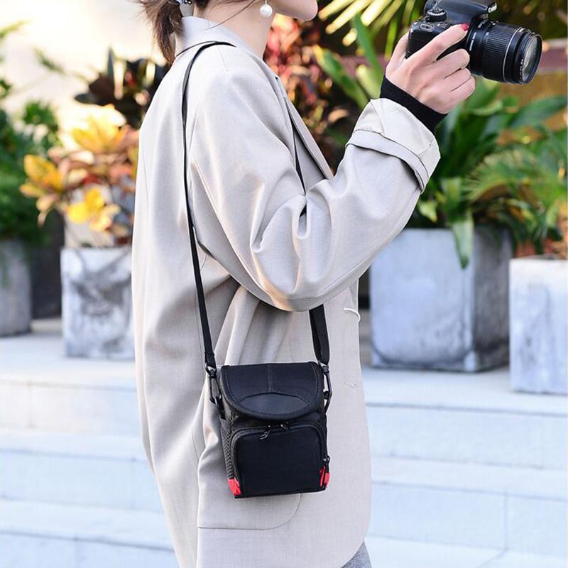 Simplicity Waterproof Slr Camera Bag Nylon Digital Shoulder Bag Mini Black Pographer Backpack Micro Camera