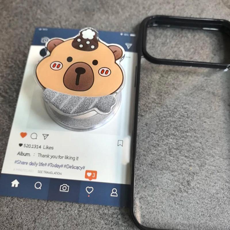 Ins Latest 3D Animation Capybara Magnetic Phone Holder For Ring Finger Expanding Stand Mobile Phone Accessories