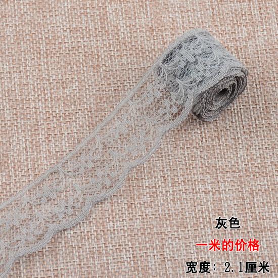 21mm woven cotton lace unilateral Handicrafts Embroidered Net trim DIY sewing curtain craft decoration   cotton trim lace ribbon