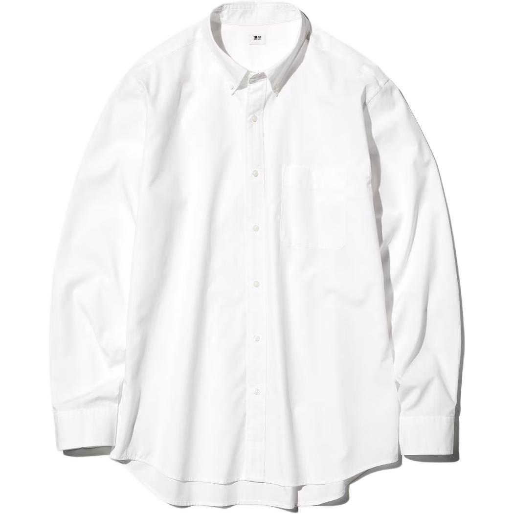 UNIQLO Solid Color Button Long Sleeve