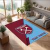West Ham United FC Printed Crystal Velvet Rug Non‑Slip Crystal Velvet Carpet For Sofa Bedroom Indoor Home Decoration