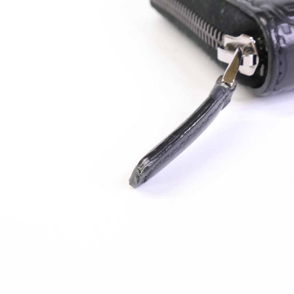 Gucci [Stan Bardzo Dobry] 307987 CWC1R 1000 Skóra Guccissima Zapinany na Zamek Długi Portfel Długi Portfel (z kieszenią na monety) czarnyUżywany