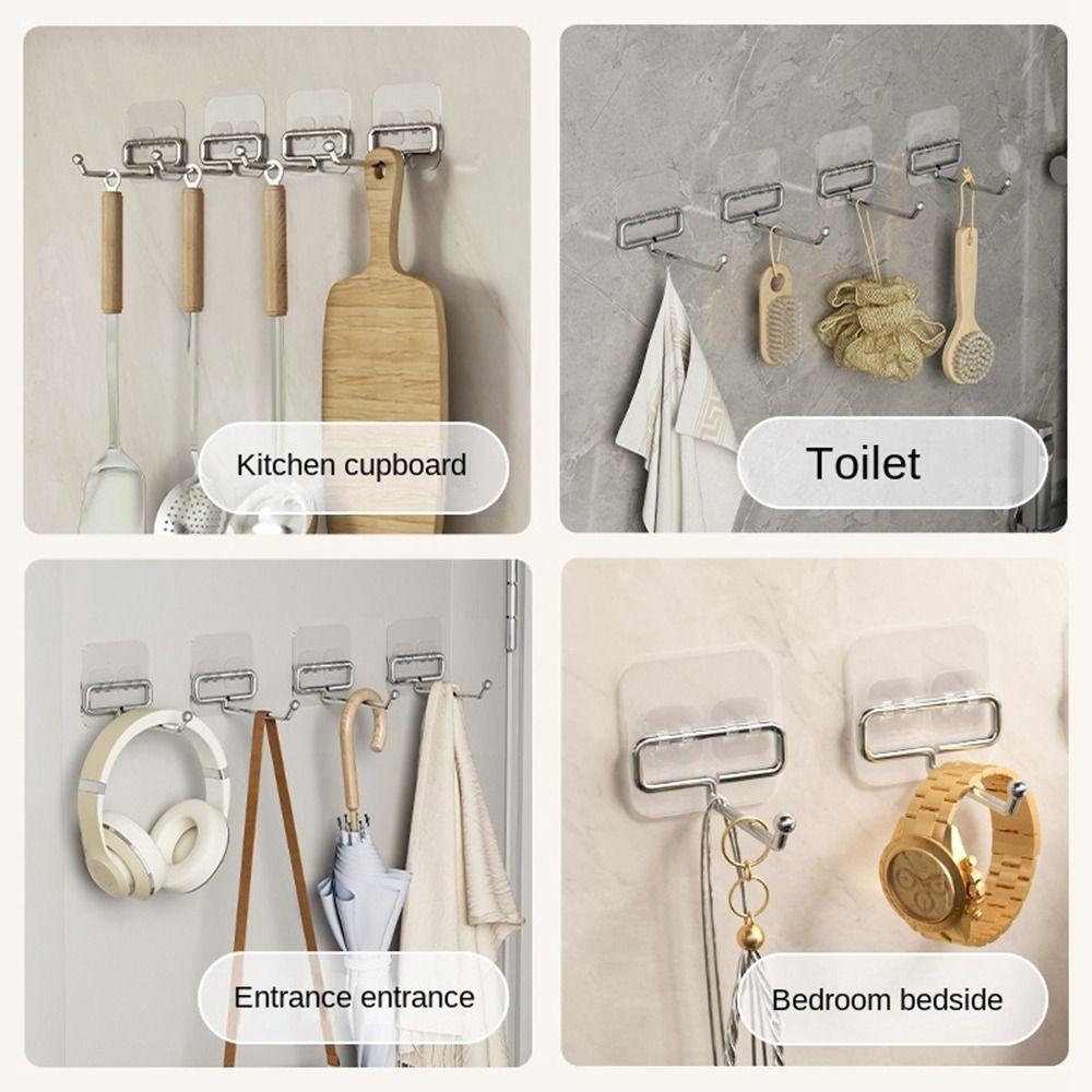 Nástěnný věšák Háček na oblečení Děrovací/Bez děrování Závěsný stojan Nový Nástěnný věšák Háček Domov