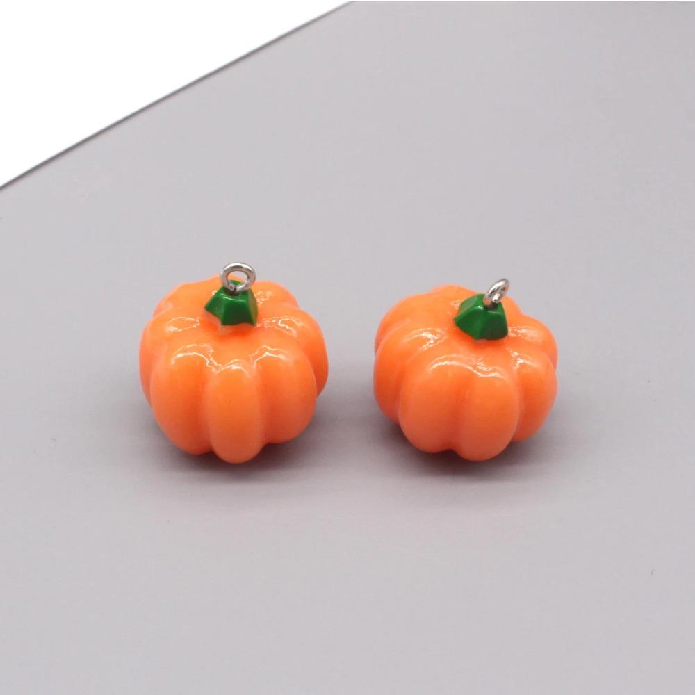 Cute 3D Mini Pumpkin Pendant, Charming and Fun Halloween Food Design, Suitable for DIY Earrings, Keychain Materials, Personalized Holiday Accessories