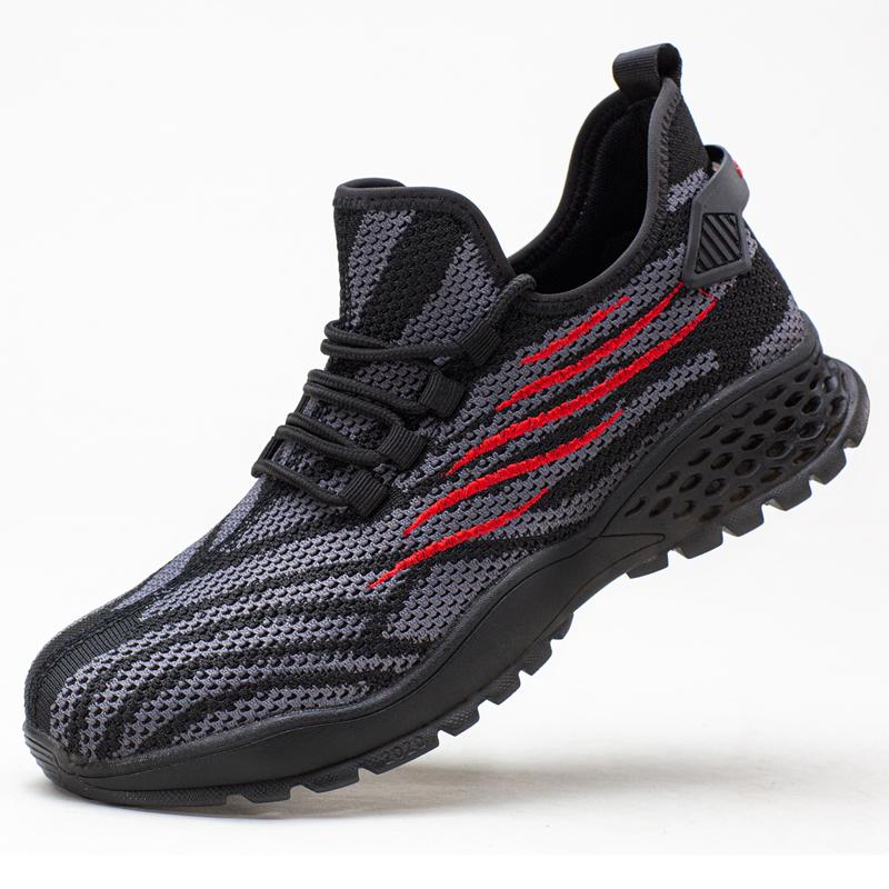 Newest Men'S Shoes Breathable Non-Slip Steel Toe Puncture-Proof Work Boots Incredibles Lightweight Casual Sneakers