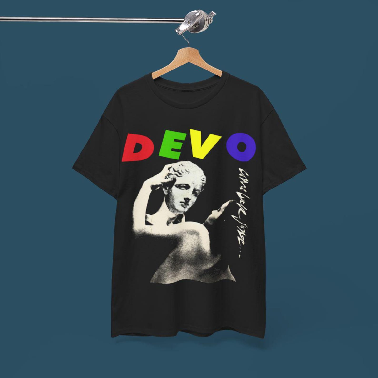 Devo Band T shirt - 80s New Wave Post Punk Style S
