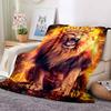 Lion Flannel Blanket Throw Blanket Soft Warm Sofa Bed Camping Car home Decor Unique Christmas Gift C9301535