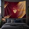 Arazzo Personalizzato da Appendere alla Parete Tessuto Artistico Sfondo con Motivo AS Roma FC