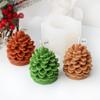 3D Geometric Christmas Pine Tree Candle Molds Silicone DIY Pine Cone Aromatherapy Candles Making Resin Molds Home Decor Supplies