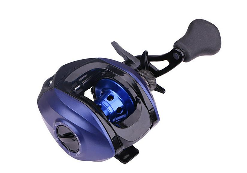 18-Bearing Baitcasting Reel with Metal Spool for Black Bass, Anti-Explosion Line, Raft Fishing